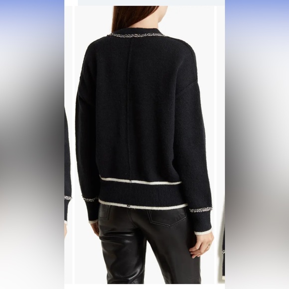 *NWT* Grey Collective Metallic Trim Button Front Cardigan Size M Sold Out Style - Picture 2 of 4